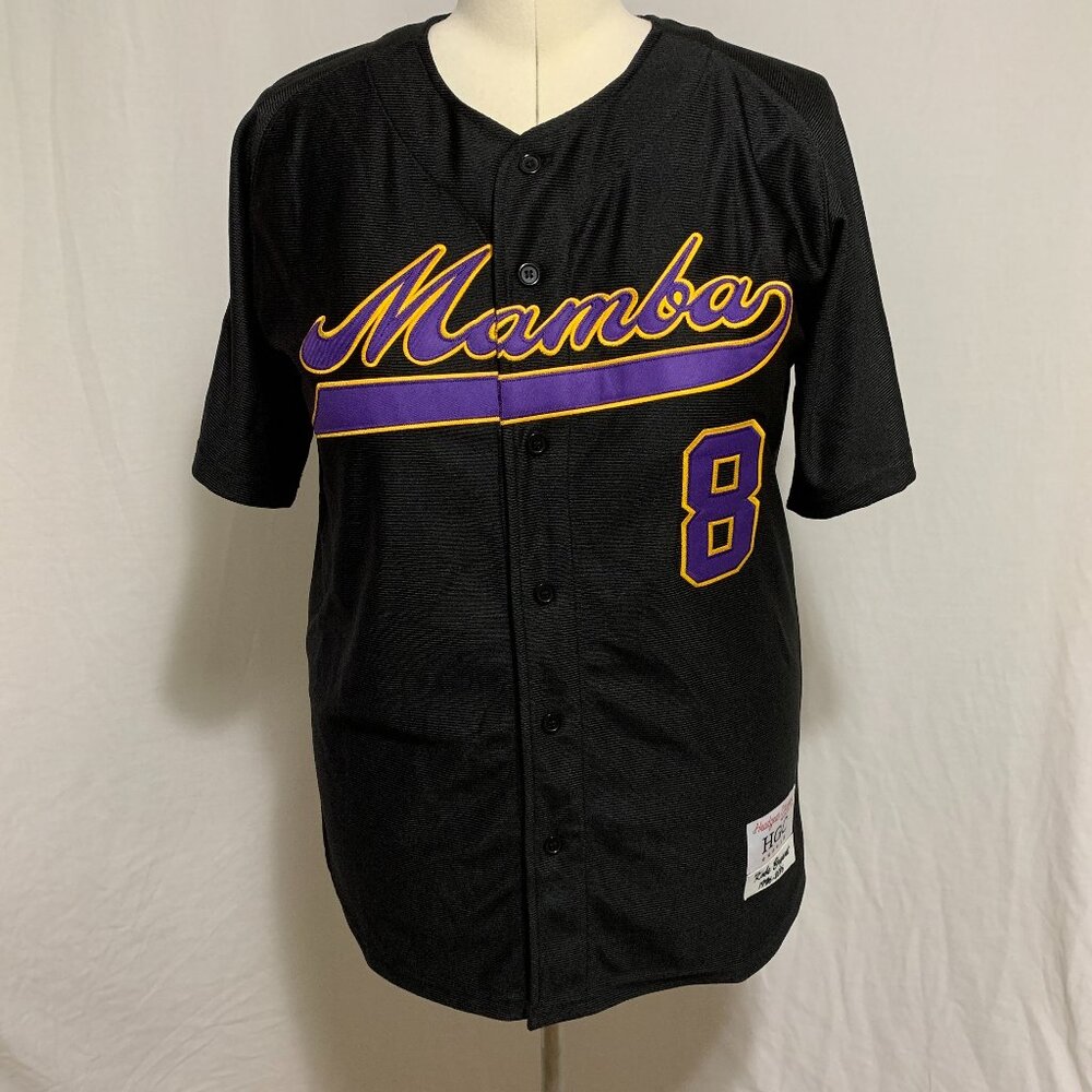 Headgear Classics Baseball Jersey Kobe Bryant Black Mamba #24 #8 Mens XL